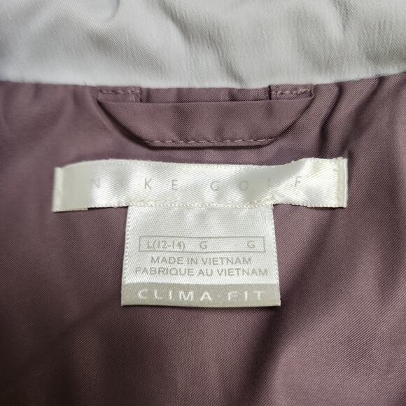 Nike Golf Womens Clima Fit Hooded Zip Up Vest Size Large Purple Windbreaker - Picture 9 of 15